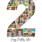 2nd Birthday Photo Collage Canva Template – Editable Milestone Poster