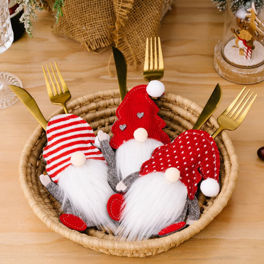 3-PIECE FACELESS GNOME CUTLERY HOLDERS-Thriftique Marketplace