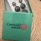 3 Concho Dangle Earrings with Faux Turquoise - 2 1/4 inch drop