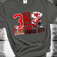 SUPER BOWL 3PEAT KINGDOM KANSAS CITY FOOTBALL CHIEFS T-SHIRT, THREE-PEAT FOOTBALL TEE, GAME DAY SHIRT GIFT COMFORT COLORS OVERSIZED LOOK (COPY)