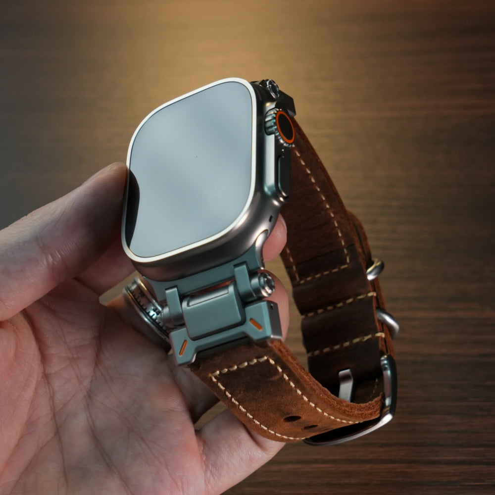 TACTICAL VINTAGE LEATHER BAND FOR APPLE WATCH