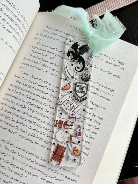 Awfullynerdy.co - Fourth Wing Symbols Acrylic Bookmark