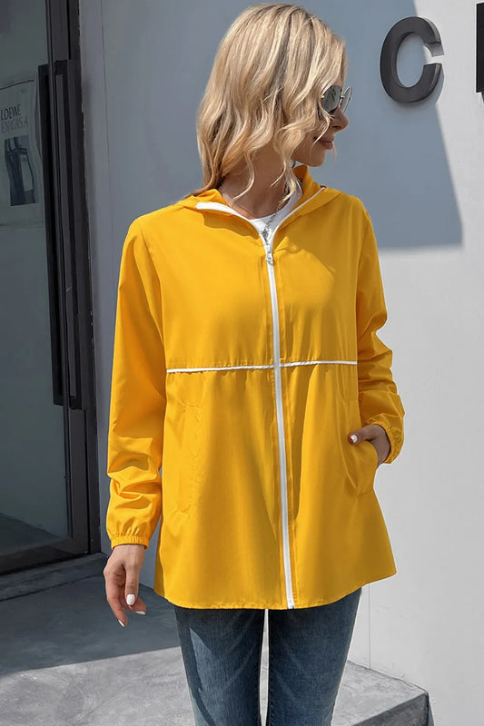 IVY LANE ZIP UP LONG SLEEVE HOODED WATERTIGHT JACKET