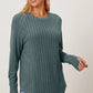 BASIC BAE FULL SIZE RIBBED THUMBHOLE SLEEVE T-SHIRT