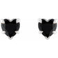 STERLING SILVER NATURAL BLACK ONYX STUD EARRINGS