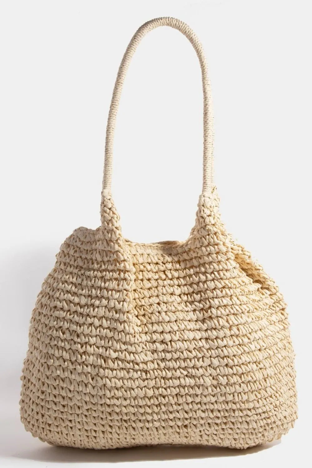 FAME BRAIDED LONG HANDLE TOTE BAG