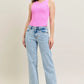 JUDY BLUE FULL SIZE HIGH WAIST STONE WASH STRAIGHT JEANS PLUS SIZE