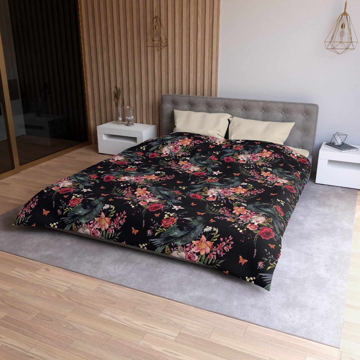 THE RAVEN OF THE WOOD MICROFIBER DUVET COVER