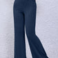 BASIC BAE FULL SIZE RIBBED HIGH WAIST FLARE PANTS