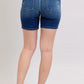 JUDY BLUE FULL SIZE HIGH WAIST BERMUDAS JEANS W/ BACK FLAP POCKETS PLUS SIZE