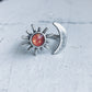 SUN AND MOON SCULPTURAL STATEMENT RING