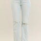 JUDY BLUE FULL SIZE DESTROY & FRAY HEM BOOTCUT JEANS PLUS SIZE
