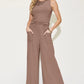BASIC BAE FULL SIZE RIBBED TANK AND WIDE LEG PANTS SET