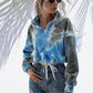 IVY LANE TIE-DYE QUARTER ZIP DROPPED SHOULDER SWEATSHIRT