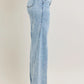 JUDY BLUE FULL SIZE HIGH WAIST WIDE LEG JEANS WITH SKEWED INSEAM PLUS SIZE