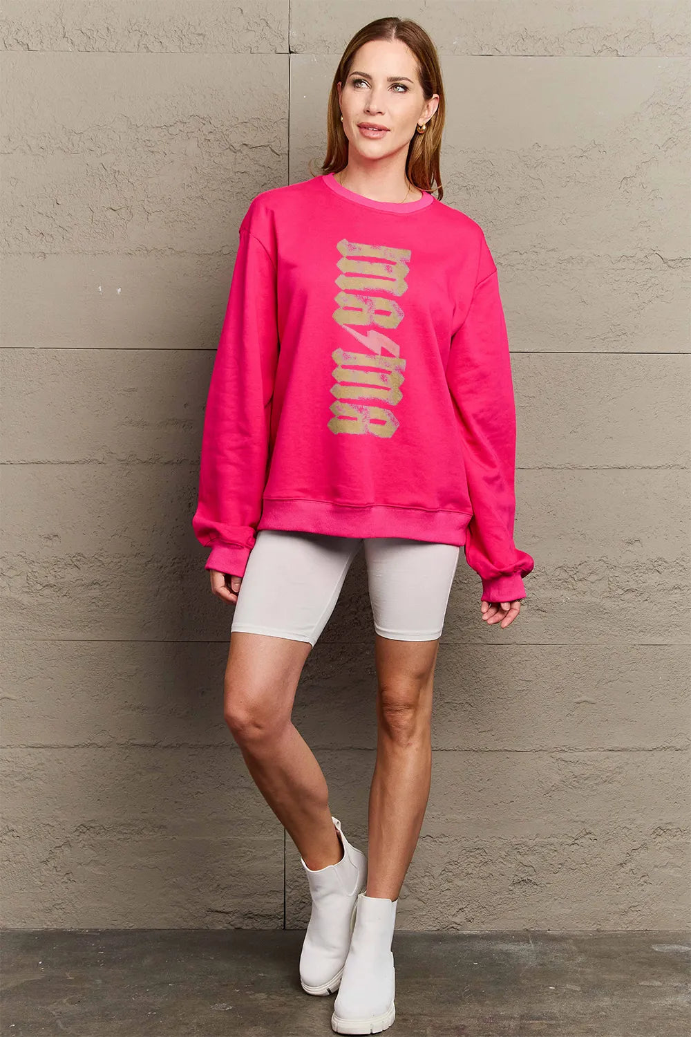 SIMPLY LOVE FULL SIZE MAMA ROUND NECK SWEATSHIRT