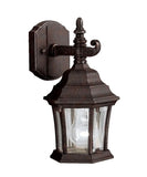 TOWNHOUSE 1-LIGHT 16"H OUTDOOR WALL LIGHT FIXTURE, TANNERY BRONZE FINISH BY KICHLER