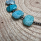 3mm Sterling Pearls and Peruvian Amazonite - 14 inch choker