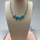 3mm Sterling Pearls and Peruvian Amazonite - 14 inch choker