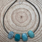 3mm Sterling Pearls and Peruvian Amazonite - 14 inch choker