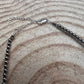 3mm sterling silver pearls choker with  Blue Turquoise - 14 inch