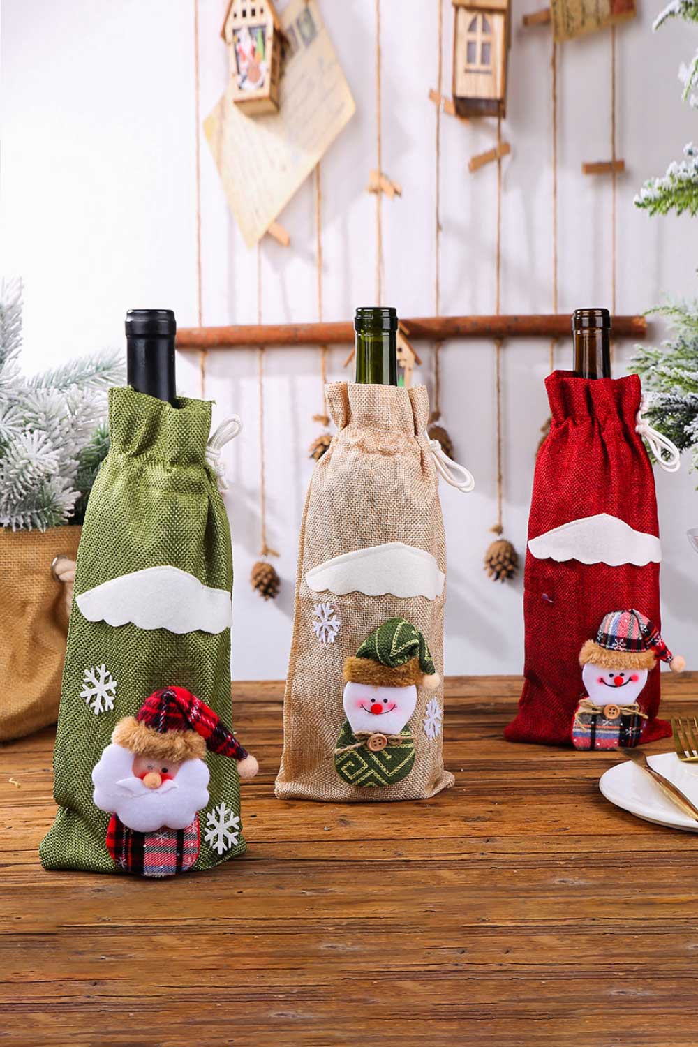 4-PACK CHRISTMAS GNOME BOTTLE COVER-Thriftique Marketplace