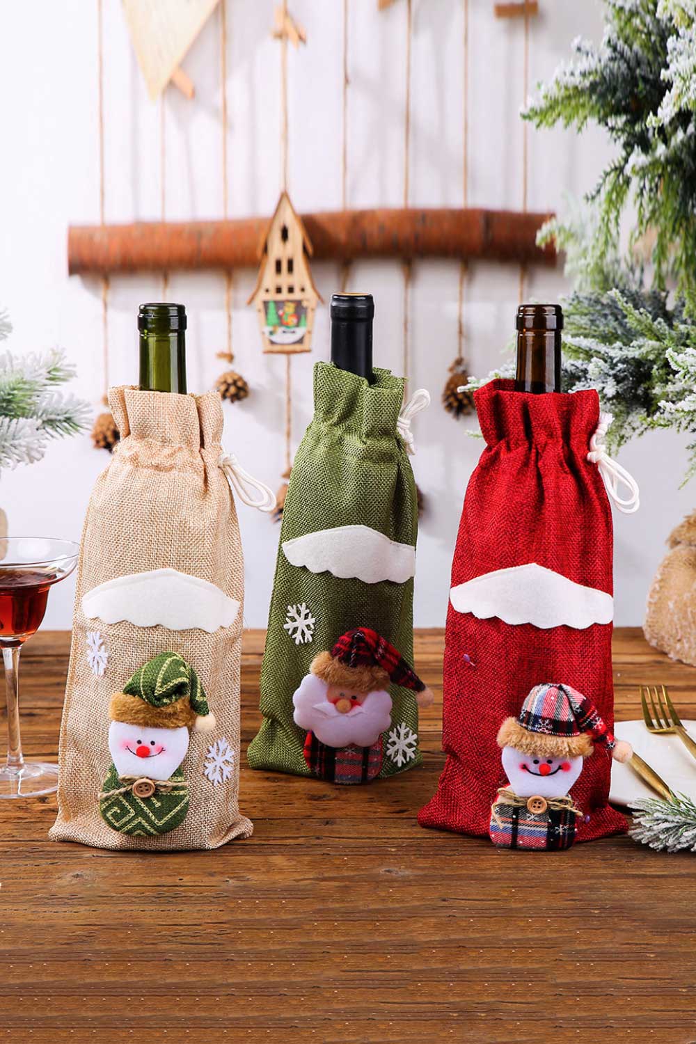 4-PACK CHRISTMAS GNOME BOTTLE COVER-Thriftique Marketplace