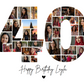 40th Birthday Photo Collage Canva Template – Customizable Milestone Memory