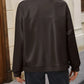 IVY LANE ZIP UP BASEBALL COLLAR DROPPED SHOULDER JACKET