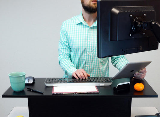 TALL MIRACLE DESK PORTABLE BLACK FINISH