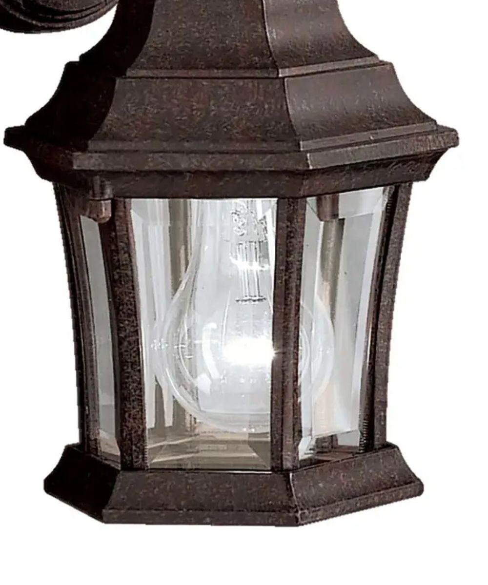 TOWNHOUSE 1-LIGHT 16"H OUTDOOR WALL LIGHT FIXTURE, TANNERY BRONZE FINISH BY KICHLER