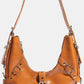 FAME MULTI BELT STRAP ACCENT SHOULDER BAG