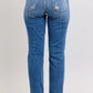JUDY BLUE FULL SIZE MR VINTAGE WASH BOYFRIEND FIT W/ DESTROY JEANS PLUE SIZE