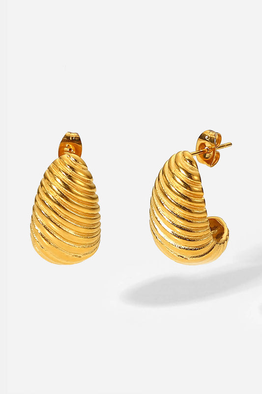 SHELL SHORE SPIRAL STUD EARRINGS