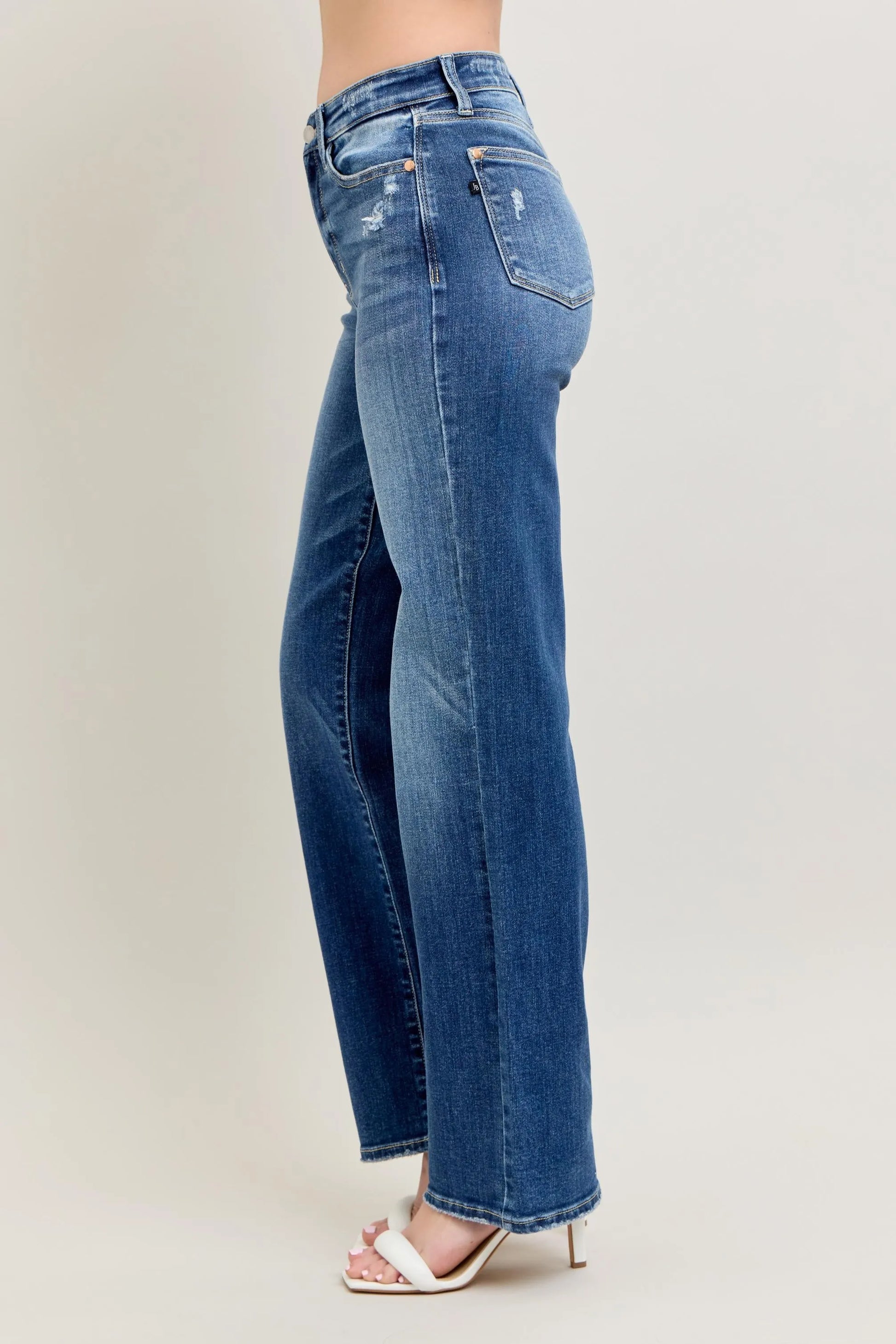 JUDY BLUE FULL SIZE HIGH WAIST 90'S STRAIGHT LEG JEANS PLUS SIZE