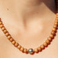 TAHITIAN PEARL SANDALWOOD NECKLACE - ROSELANI