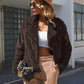 IVY LANE PLUSH OPEN FRONT DROPPED SHOULDER JACKET