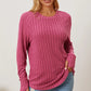 BASIC BAE FULL SIZE RIBBED THUMBHOLE SLEEVE T-SHIRT