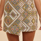 ANNIE WEAR ETHIC WOVEN JACQUARD WRAP MINI SKIRT