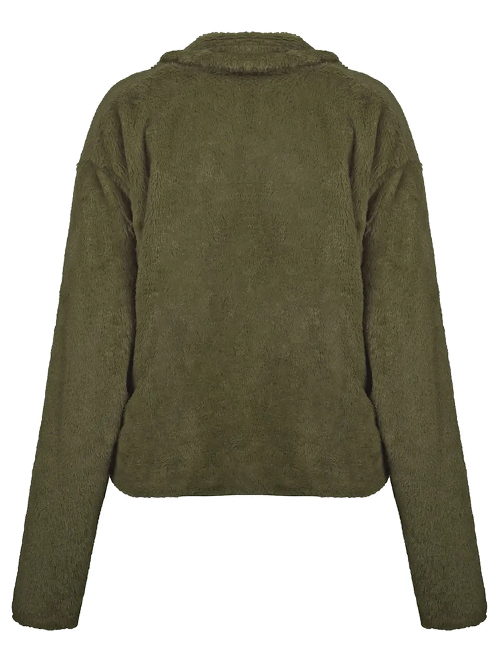 IVY LANE PLUSH OPEN FRONT DROPPED SHOULDER JACKET