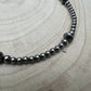 4mm Sterling Pearl & Saucer Bead Choker - 14 inch choker - Top Seller