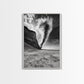 TORNADO BEACH SCENE, STORMY SKIES, BLACK AND WHITE DRAMA, NATURE PHOTOGRAPHY, FRAMED CANVAS PRINT, OFFICE WALL ART, MOODY MINIMALIST DECOR
