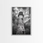 STORMY LIGHTHOUSE CLOSEUP, DRAMATIC SKIES, WEATHERED BEACON, CANVAS PRINT, COASTAL DECOR, DARK NAUTICAL WALL ART, MOODY OCEAN THEME