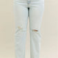 JUDY BLUE FULL SIZE DESTROY & FRAY HEM BOOTCUT JEANS PLUS SIZE