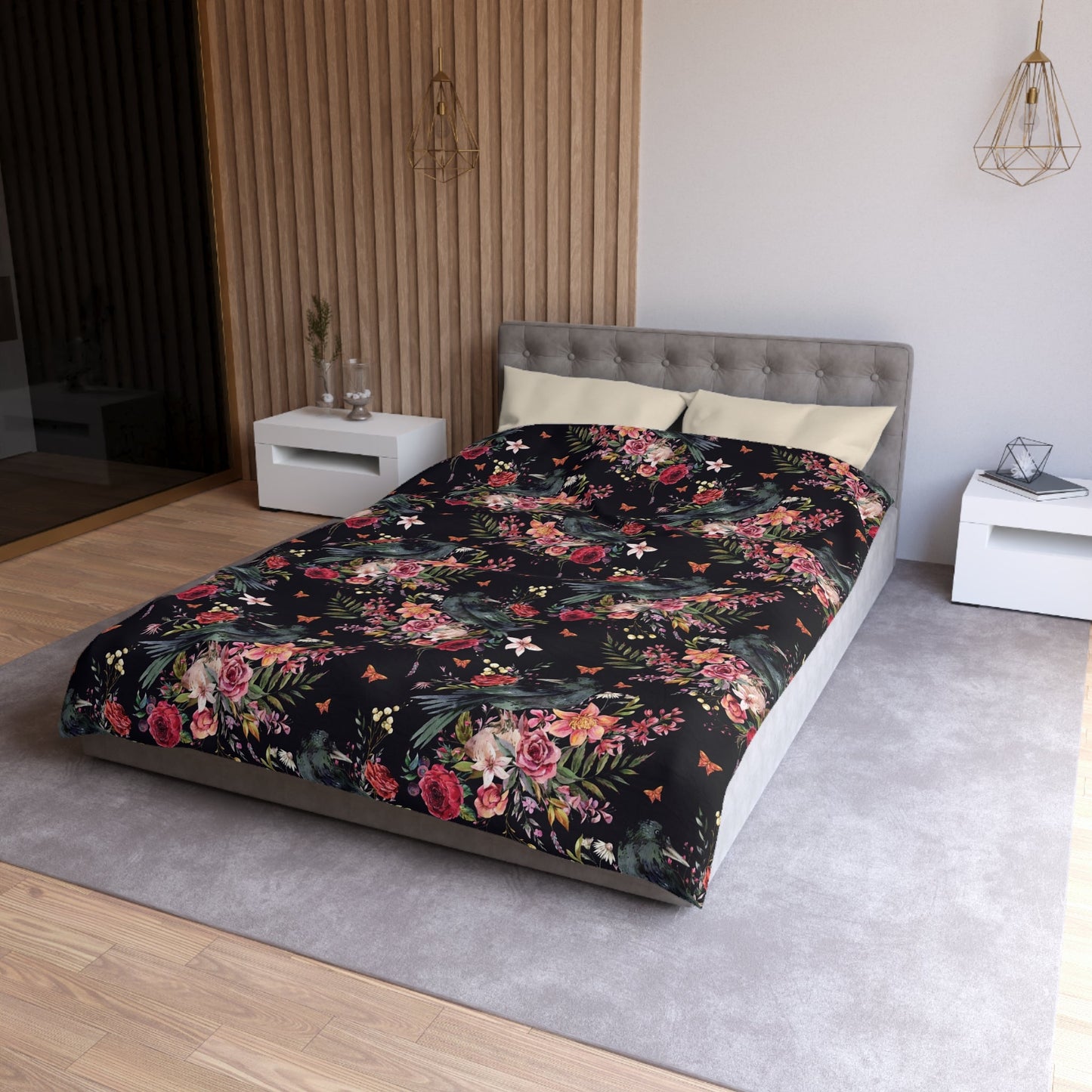 THE RAVEN OF THE WOOD MICROFIBER DUVET COVER