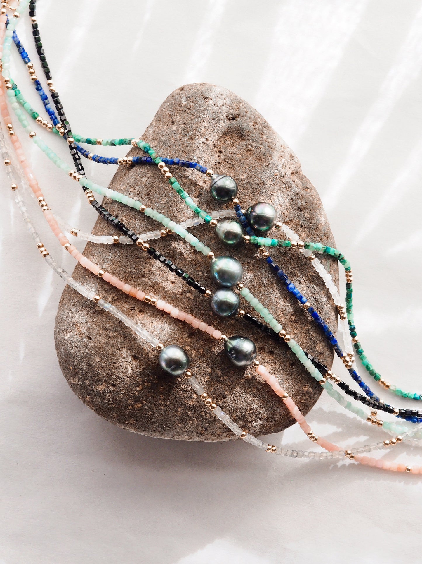 TAHITIAN PEARL AND GEMSTONE NECKLACE - IOLANA
