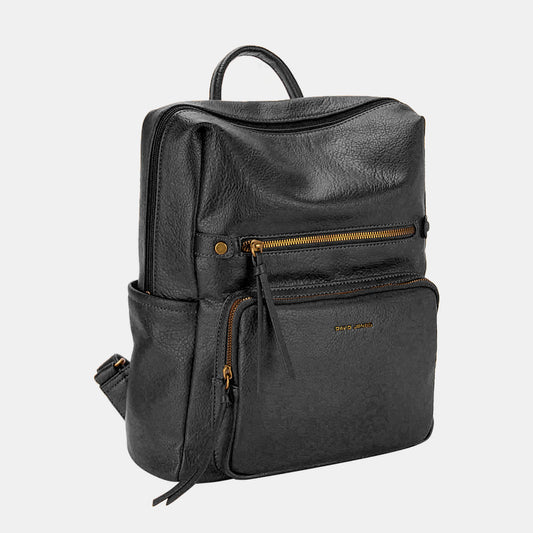 DAVID JONES PU LEATHER BACKPACK BAG