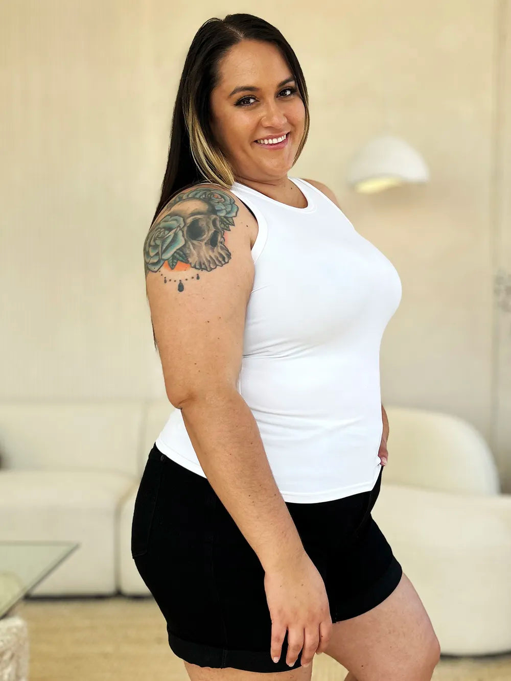 BASIC BAE FULL SIZE ROUND NECK SLIM TANK