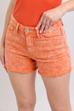 JUDY BLUE PEACH MID RISE DENIM SHORTS