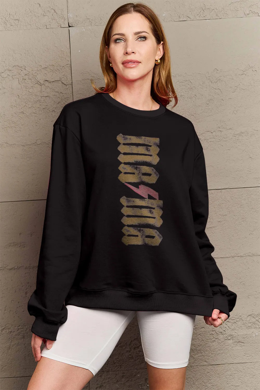 SIMPLY LOVE FULL SIZE MAMA ROUND NECK SWEATSHIRT